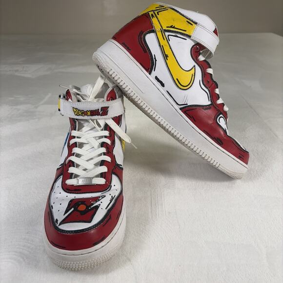 Nike Dragon Ball Z Goku Custom Hand Painted Air Force 1 Mid Men\'s US 12 Charity main image 6